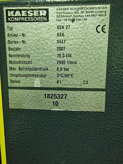 Used 2007 Kaeser compressors