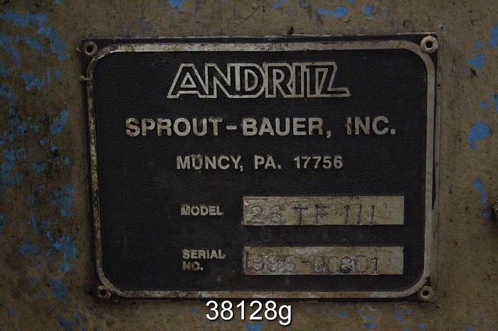 Used Andritz 26TFIII Refiner #38128