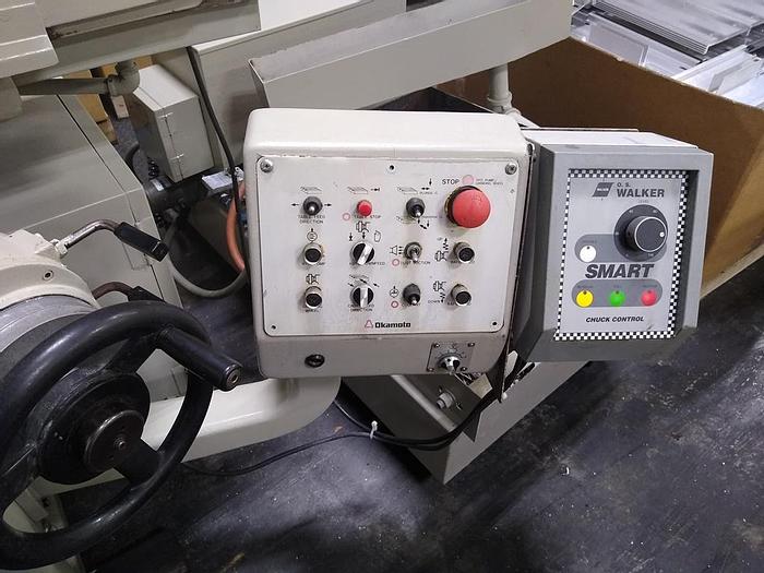 Used 1990 Okamoto Automatic Surface Grinder, 12" X 24" Magnetic Chuck, 5 HP Spindle 12" Grinding Wheel