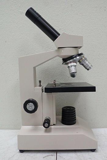 Used Ken A Vision Model T-1180C Monocular Microscope with 3 Objectives