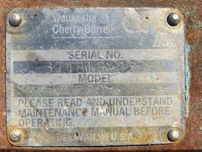 Used Waukesha Model 220 Positive Displacement Pump Head