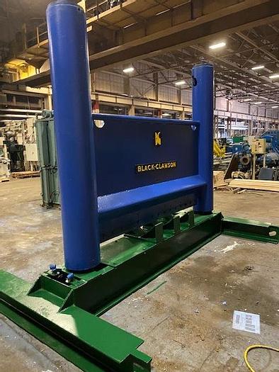 Used 84" WIDE BLACK CLAWSON ROLL SPLITTER 72" DIAMETER ROLL CAPACITY