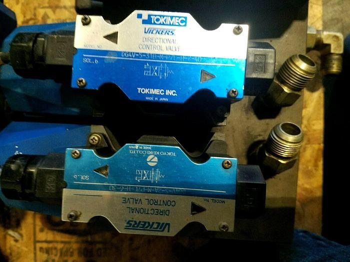 Used Vickers Directional Control Valves One Lot of Many Valves with Hydraulic Blocks