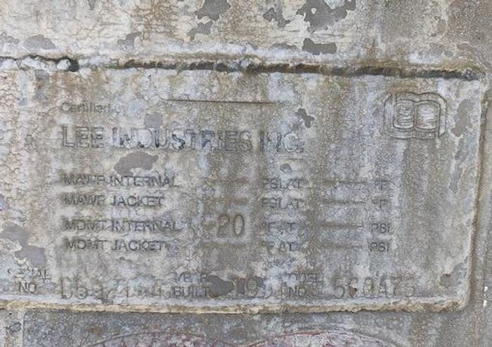 Used 500 Gallon Lee Stainless Steel Mixing Kettle Model 500 A7S