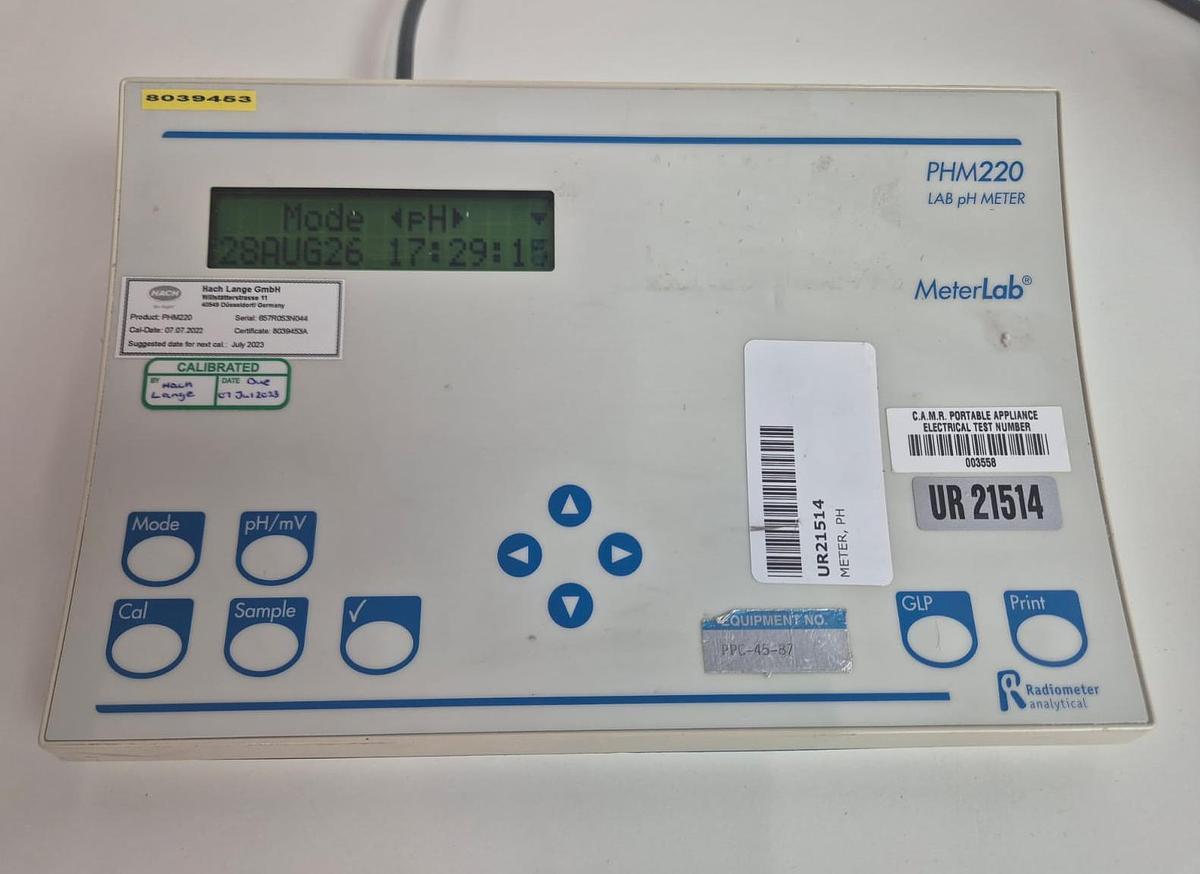 Used Radiometer Analytical MeterLab PHM220 Lab PH Meter