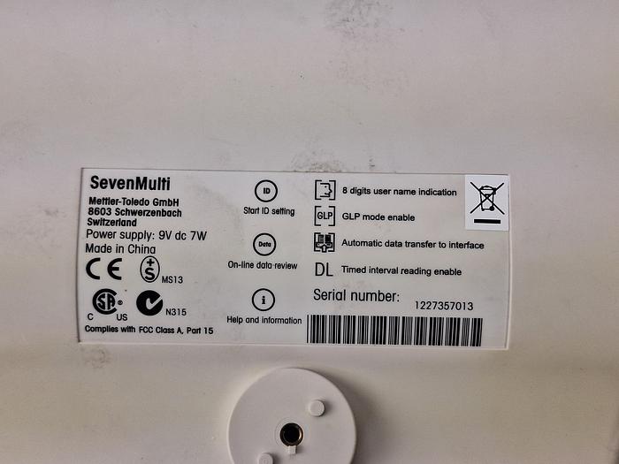 Used Mettler Toledo SevenMulti pH Conductivity Meter