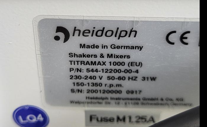 Used Heidolf Titramax 1000 Shaker/mixer