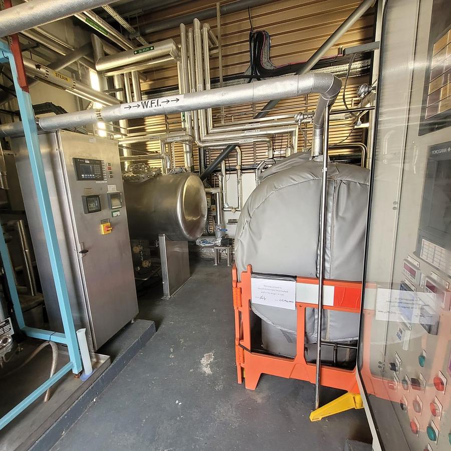 Used WFI generation and storage system