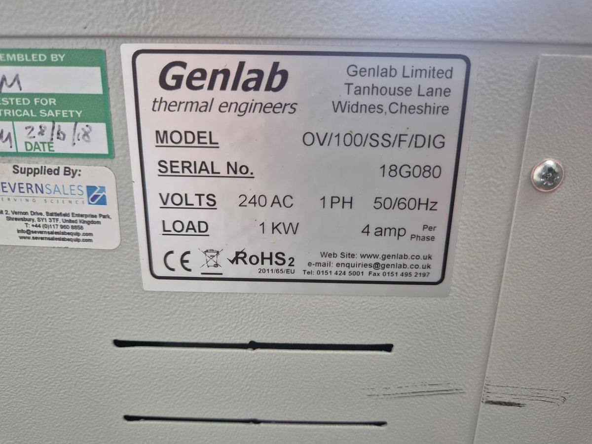 Used Genlab OV/100/SS/F/DIG General Purpose Oven