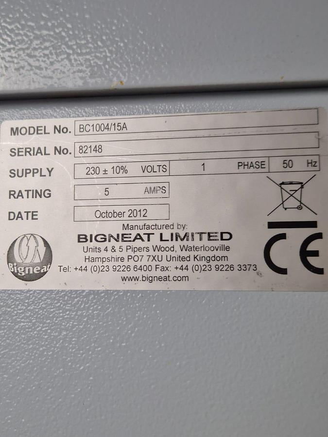 Used Bigneat Chemcap Ductless Fume Cabinet