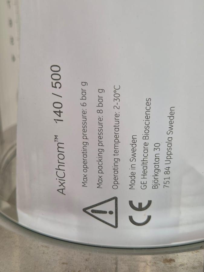 Used GE Healthcare (now Cytiva) Axicrom 140/500 chromatography column
