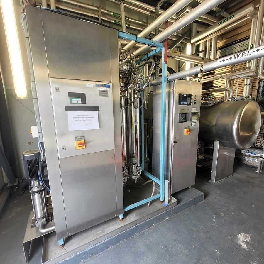 Used WFI generation and storage system