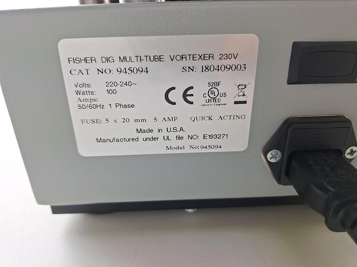 Used Fisher Digital Multi-tube Vortexer Mixer Shaker