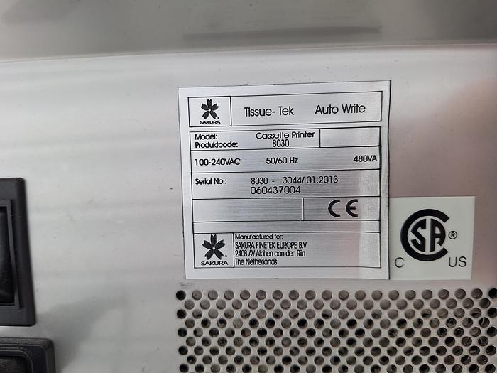 Used Tissue-Tek Auto Write Cassette Printer