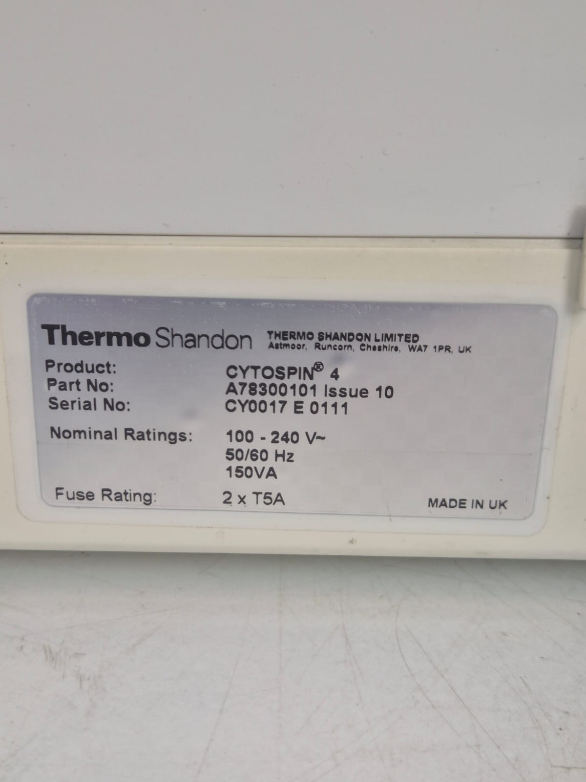 Used Thermo Scientific Cytospin 4 Centrifuge