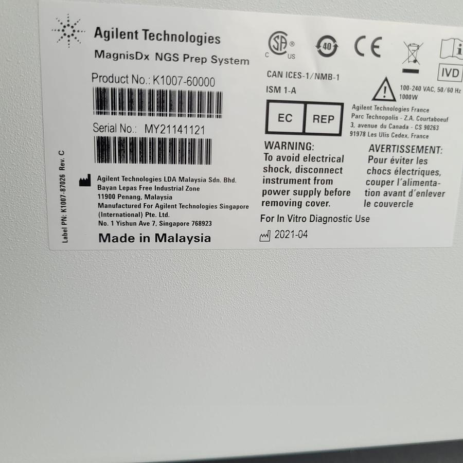 Used Agilent MagnisDx NGS Prep System