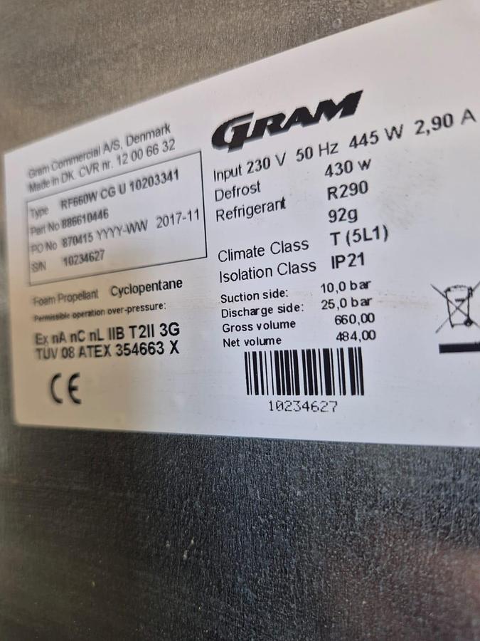 Used Gram R290 Fridge