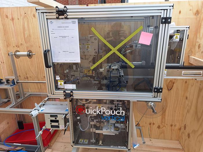 Used Quickpouch Automated Form-Fill Seal Packaging Machine with Videojet Dataflex Printer for Quickpouch Auto loader