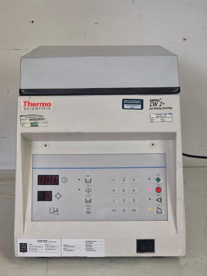 Used Thermo Scientific CW2 Sorvall Cell Washing Centrifuge