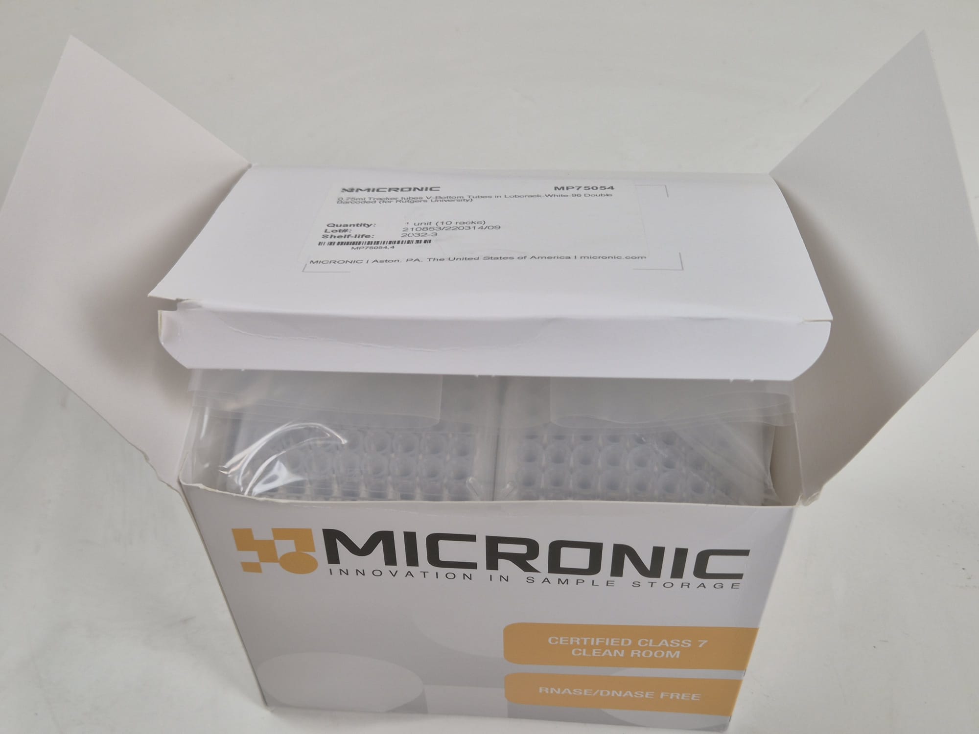 Micronic 0.75ml Specimen Storage Tubes MP75054