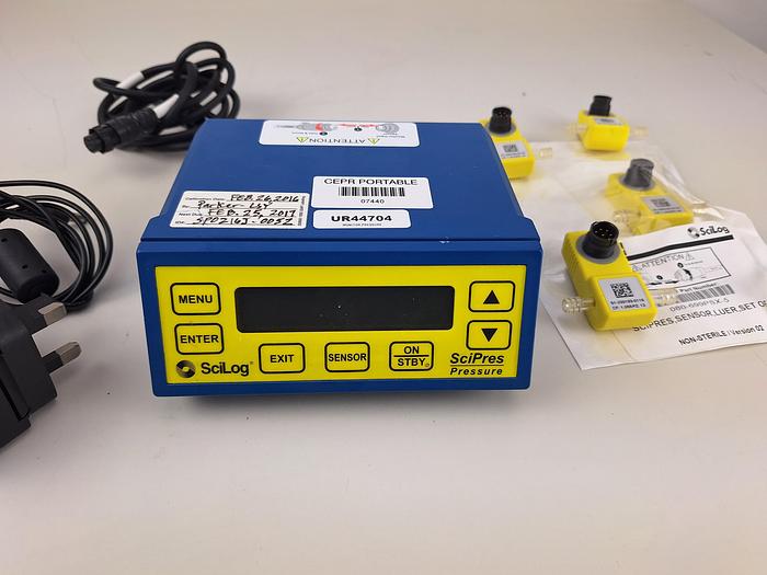 Used Parker SciLog SciPres Pressure Monitor with Pressure Sensors