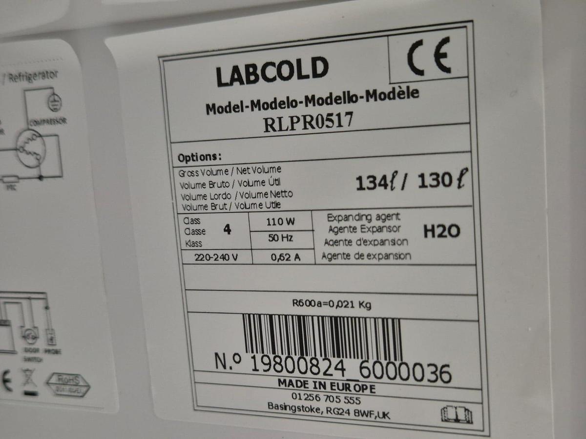 Used Labcold RLPR0517 150L Under-counter laboratory refrigerator
