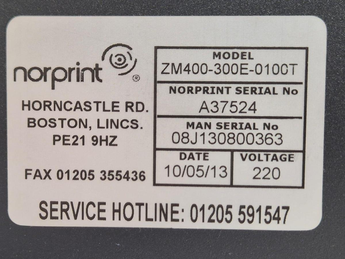 Used Zebra ZM400 Lable Printer