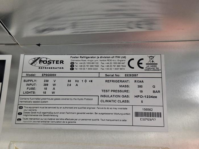 Used Foster Refrigerator EPSG500H R134A