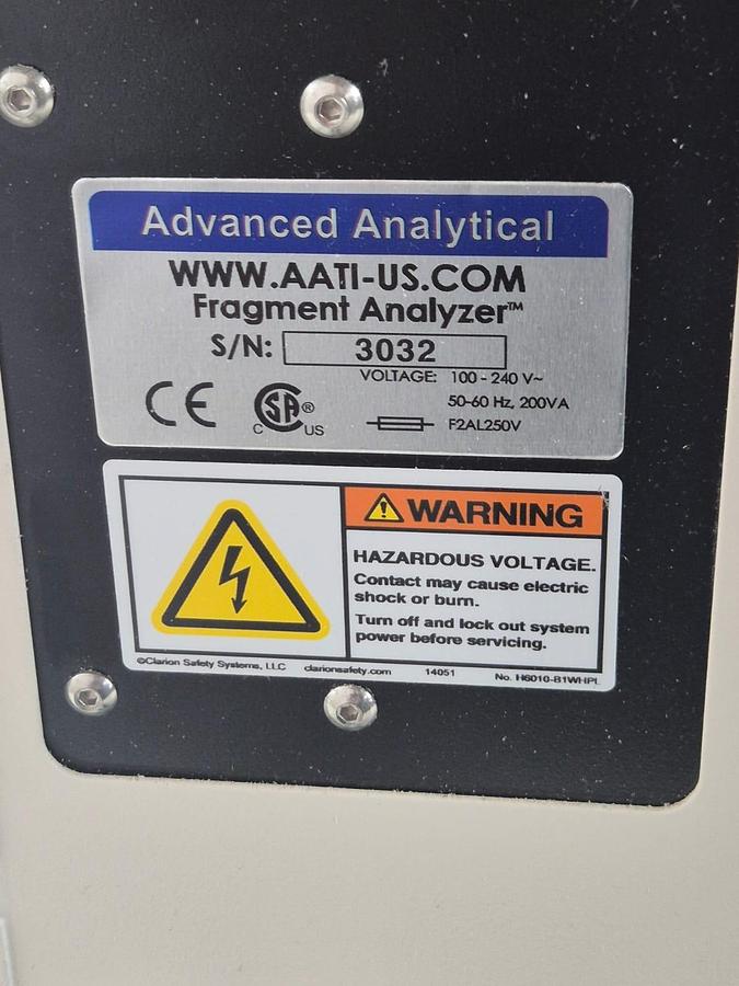 Used AATI Fragment Analyser Capillary Electrophoresis system