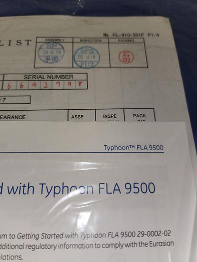Used GE Healthcare Typhoon FLA 9500 Laser Scanner