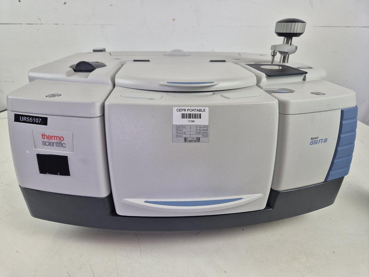 Used Thermo Scientific Nicolet IS50 FT-IR Spectrometer + 2 Packs accessories