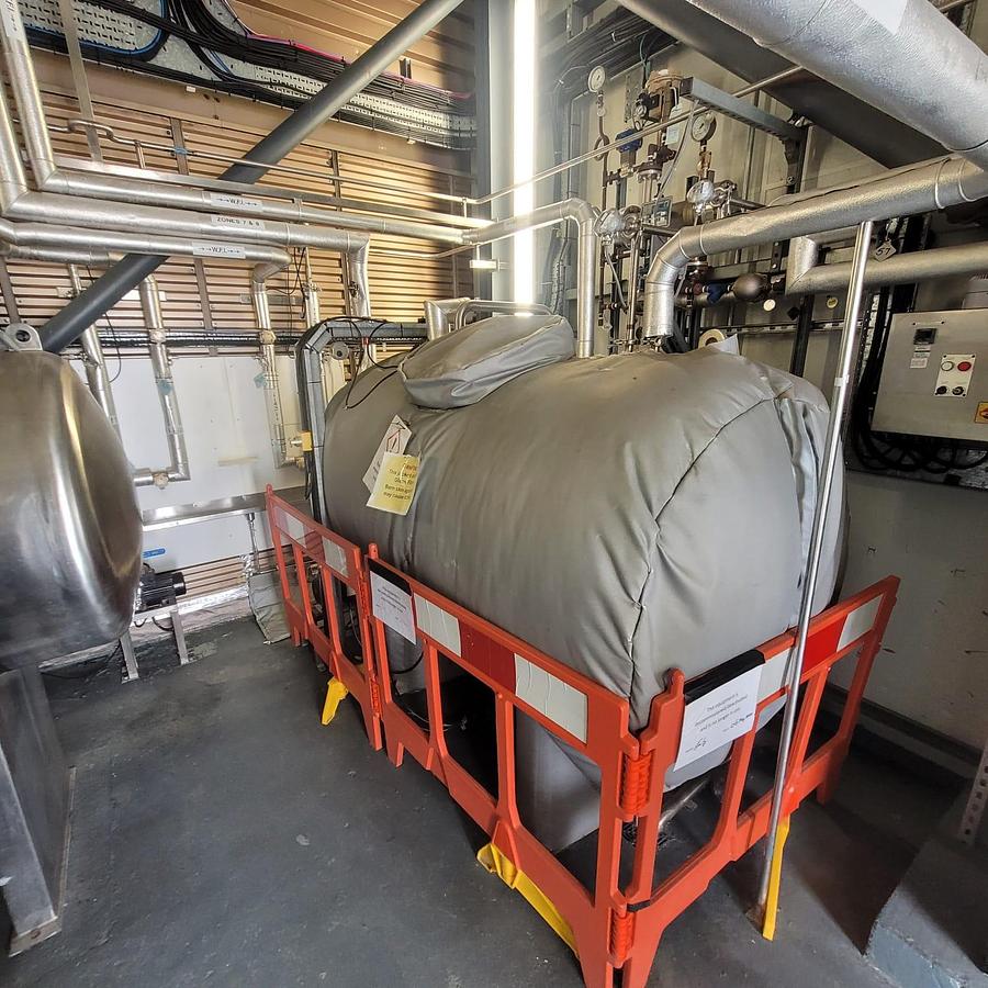 Used WFI generation and storage system