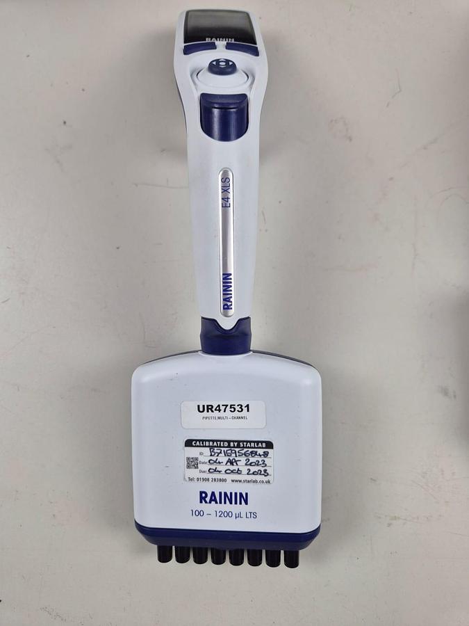 Used Rainin LTS E4XLS, 5-50µL Multichannel Pipette 8