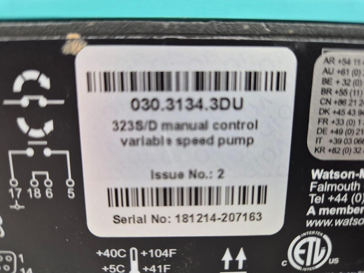 Used Watson Marlow 323 Bredal Pump