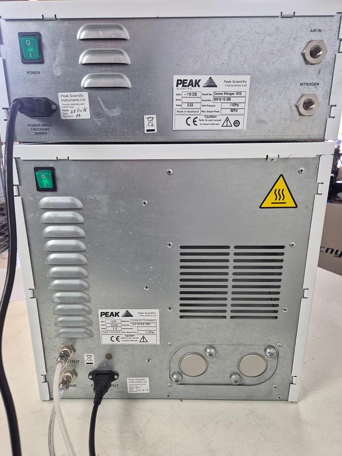 Used Peak Scientific Nitrogen Generator Corona 1010 + Corona compressor