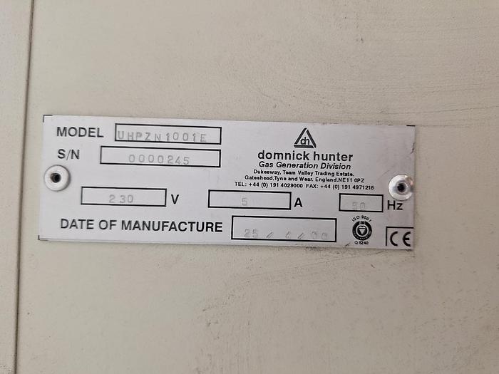 Used Domnick Hunter Nitrox Z UHPZN1001 Nitrogen Generator