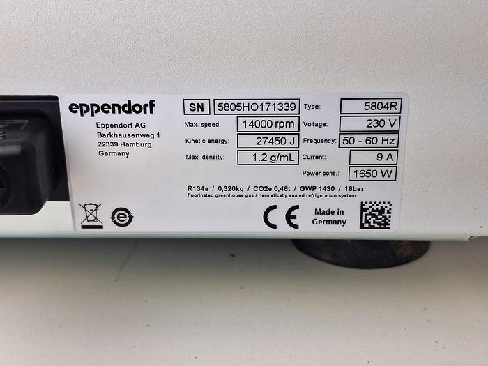 Used Eppendorf 5804 R Centrifuge