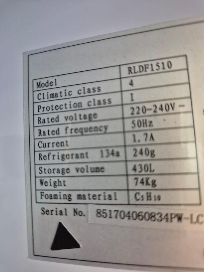 Used LABCOLD RLDF1510 Climatic Class 4 Refrigerator