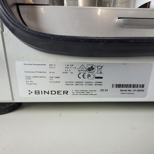 Used Binder ED23 Heating and Drying Oven