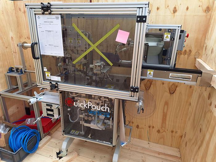 Used Quickpouch Automated Form-Fill Seal Packaging Machine with Videojet Dataflex Printer for Quickpouch Auto loader