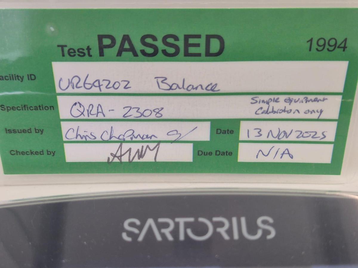 Used Sartorius MSA225-1CE-D1 Solent Scales + Cubis MCA623S Printer