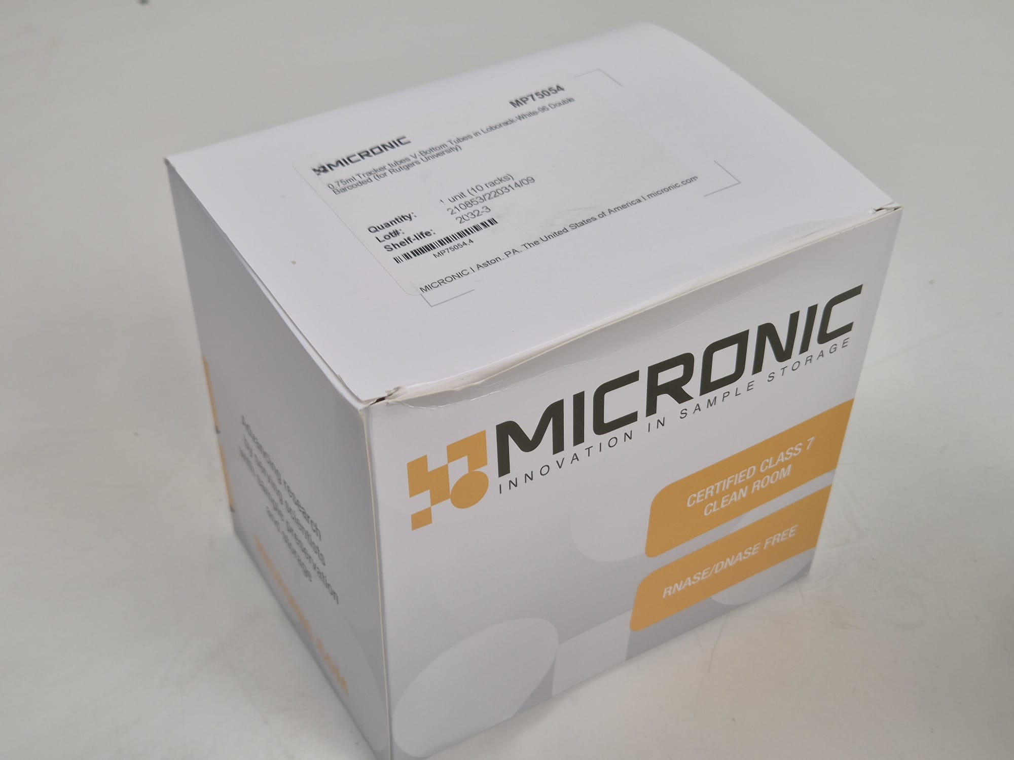 Micronic 0.75ml Specimen Storage Tubes MP75054