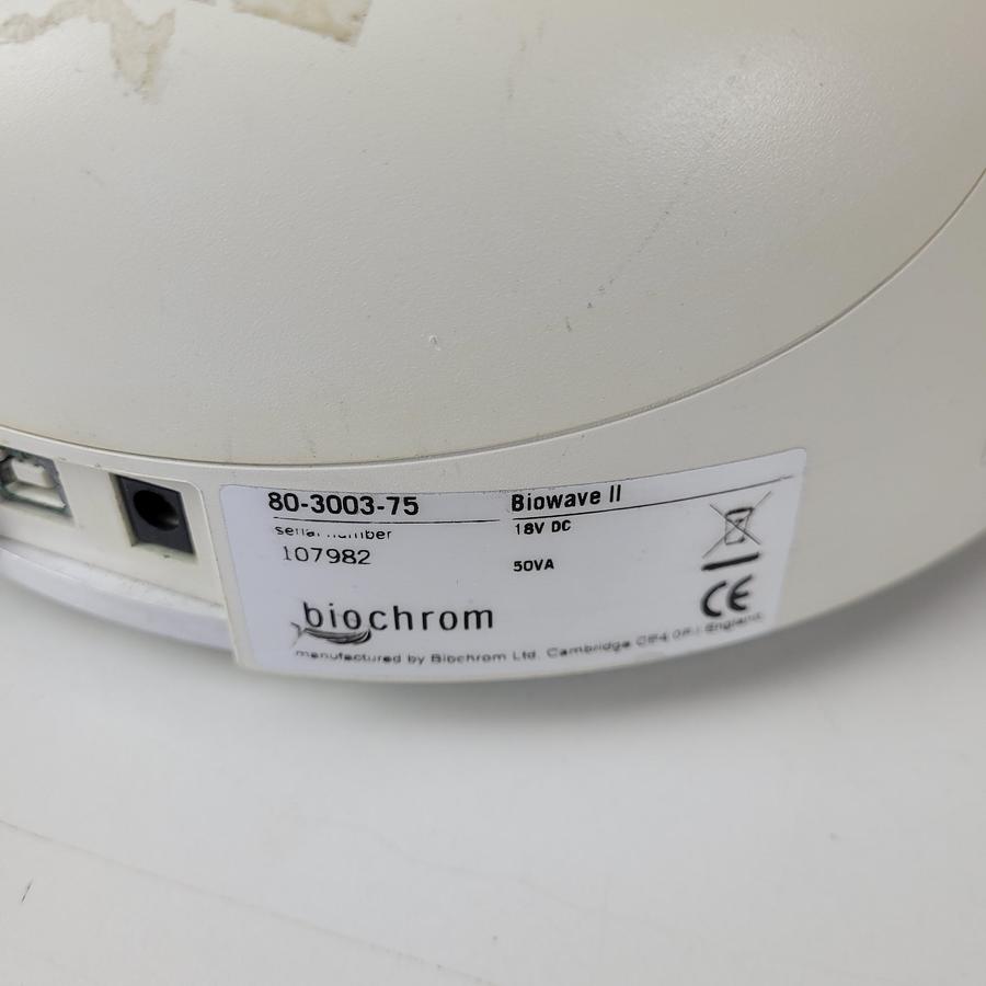 Used BIOCHROM WPA Biowave II UV/Visible Spectrophotometer