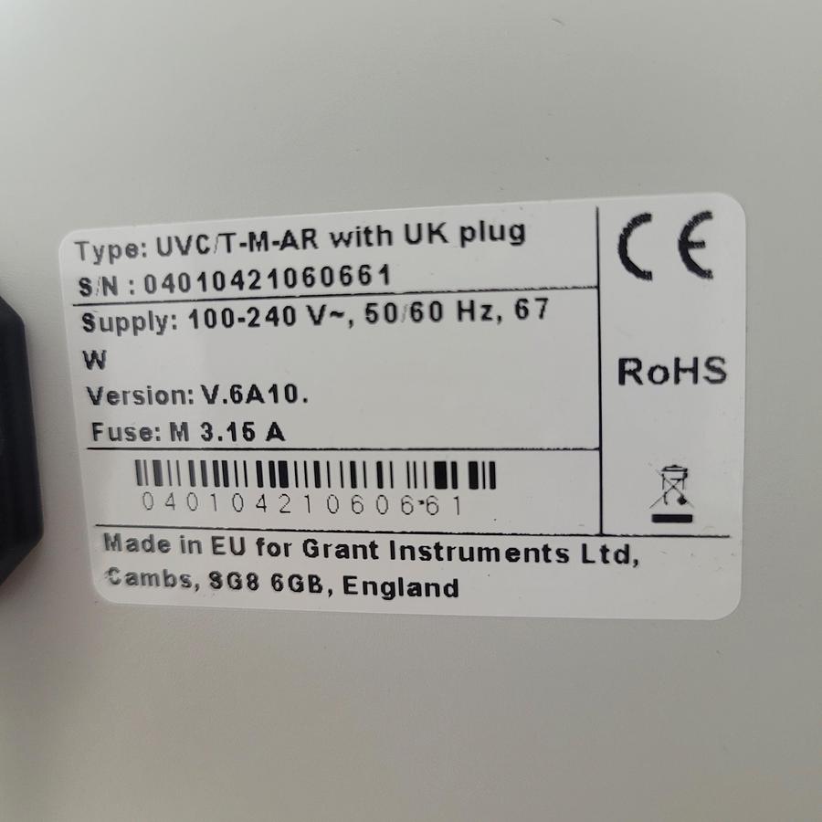 Used Grant Bio UV cabinet PCR UVC/T-M-AR UV with temp tester