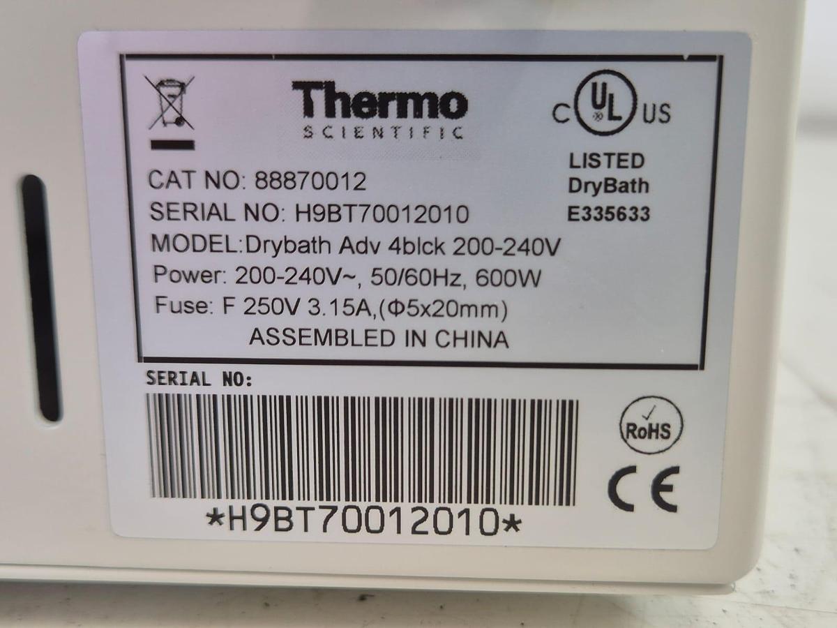 Used Thermo Scientific Adv 4 Block Drybath 200-24V