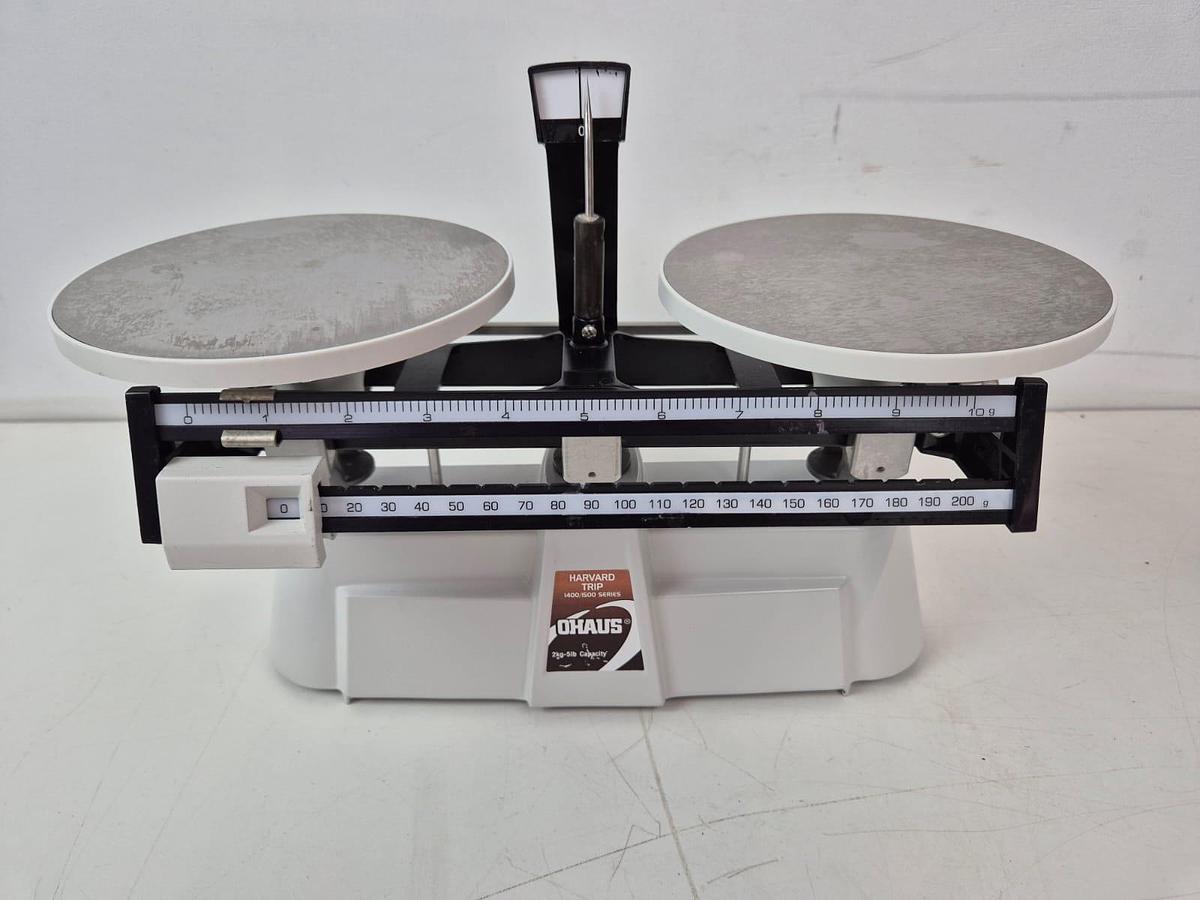 Used OHaus Harvard Trip 1400/1500 Scales 2-5ib Capacity Mechanicle Balance