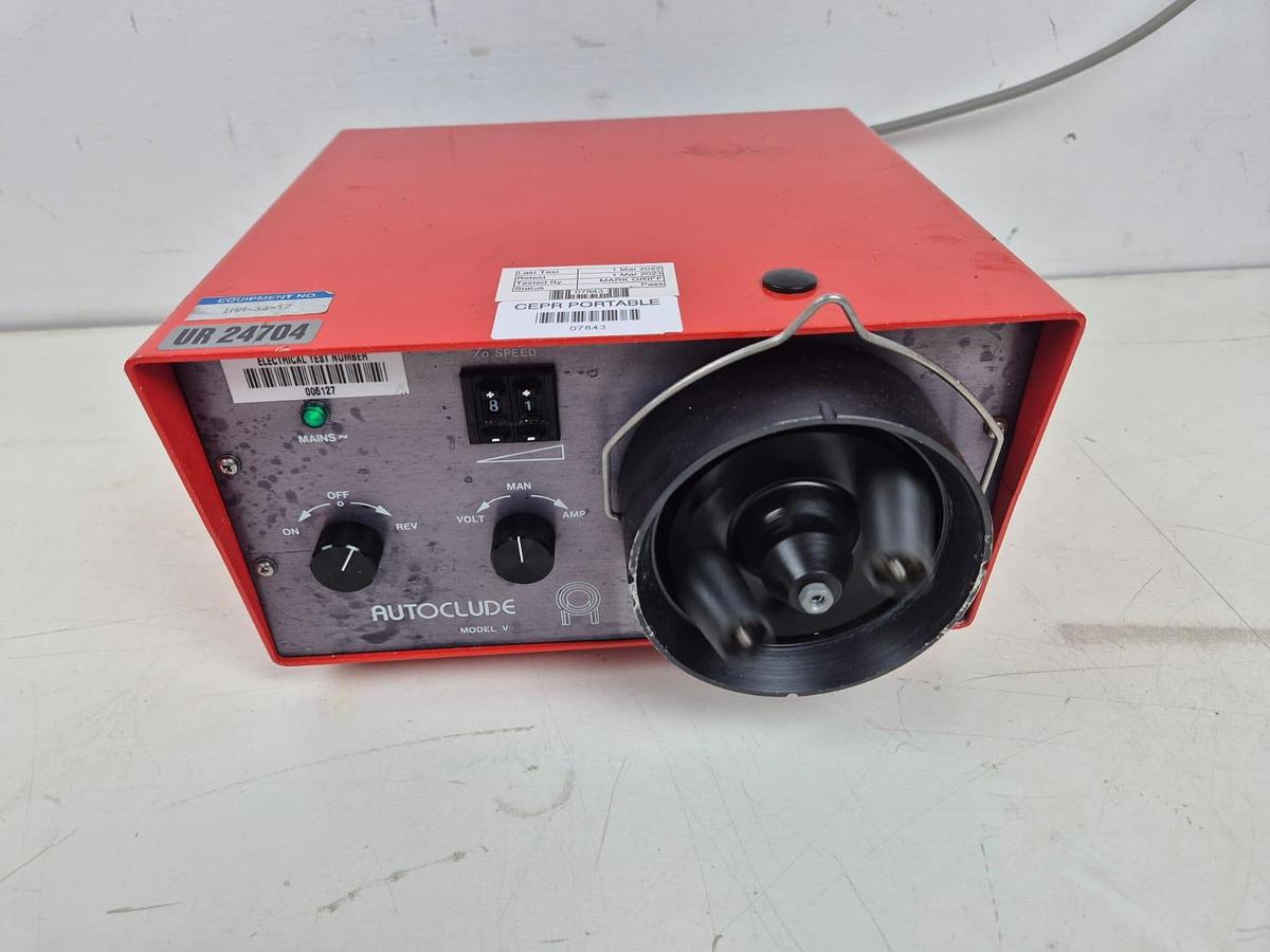 Used Autoclude Model V Peristaltic Pump