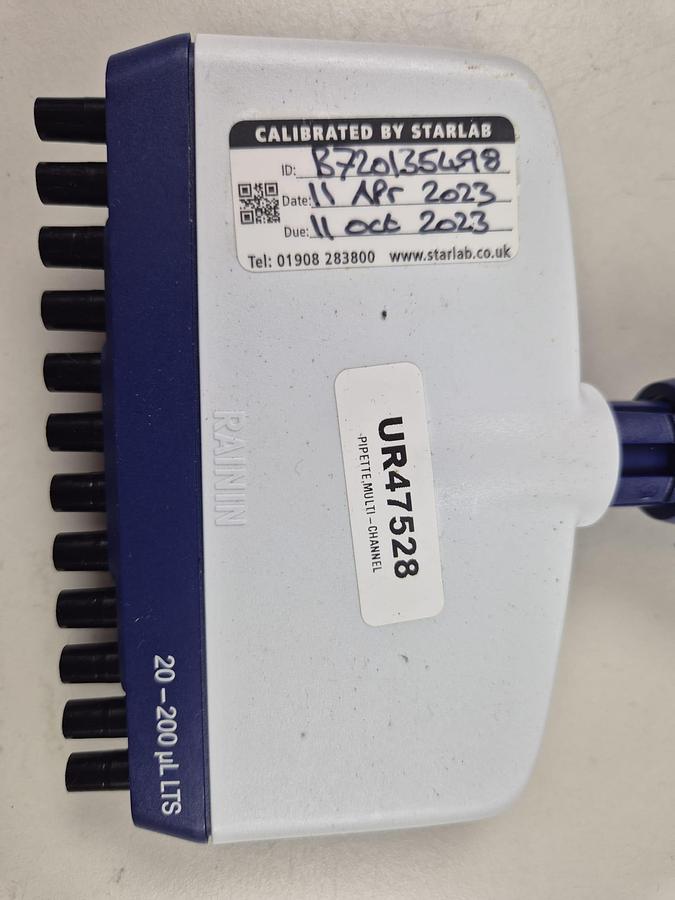 Used RAININ Pipet-Lite XLS L-200 12 Chanel Pipetter