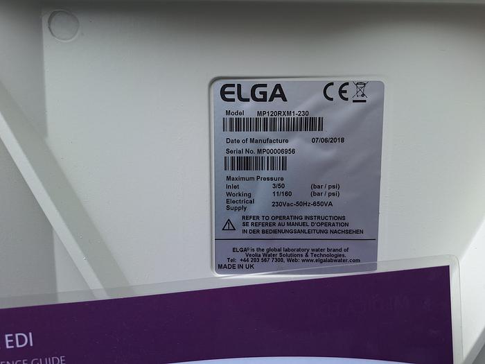Used Elga Medica 120 Water Purification System