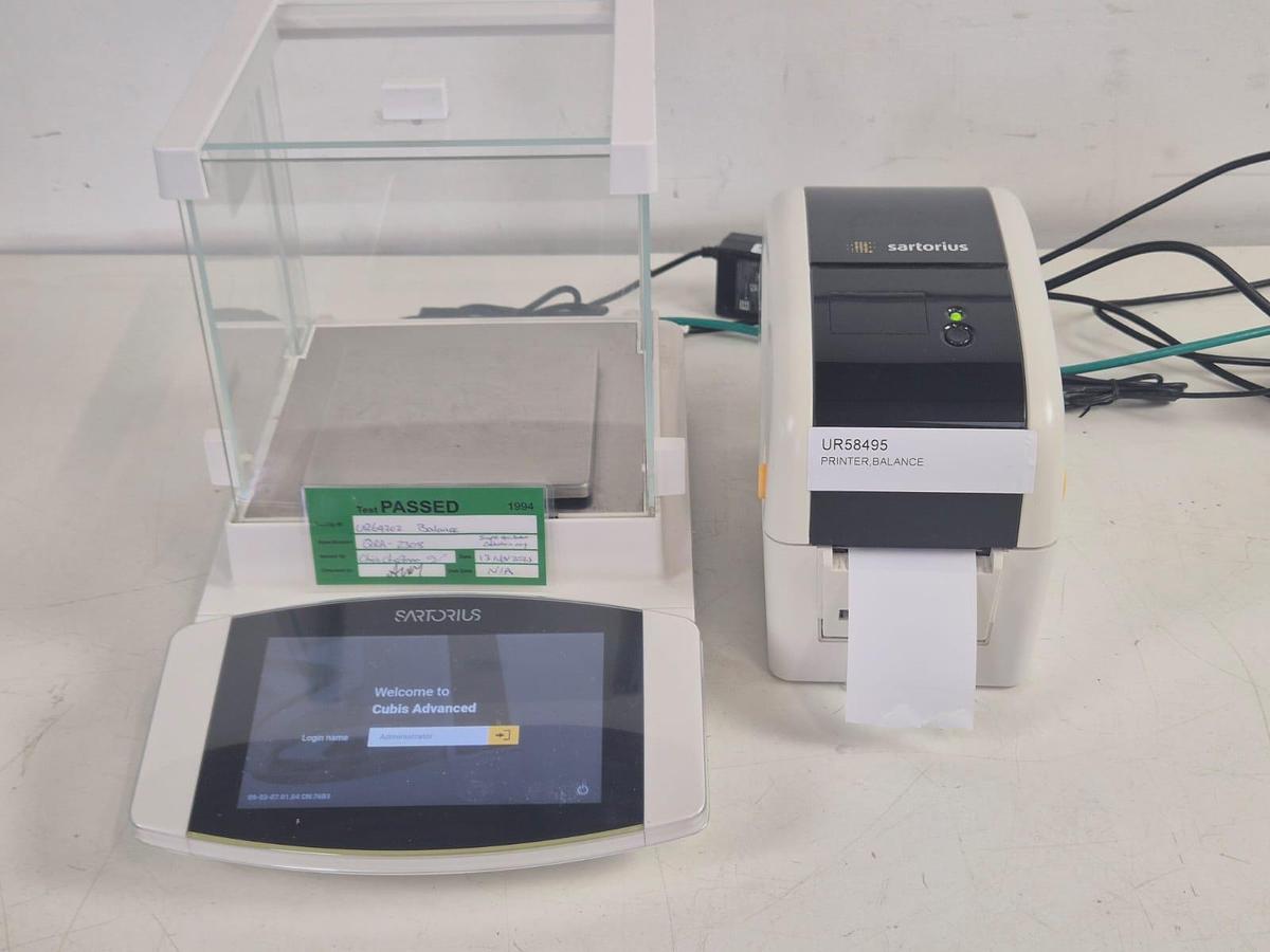 Used Sartorius MSA225-1CE-D1 Solent Scales + Cubis MCA623S Printer